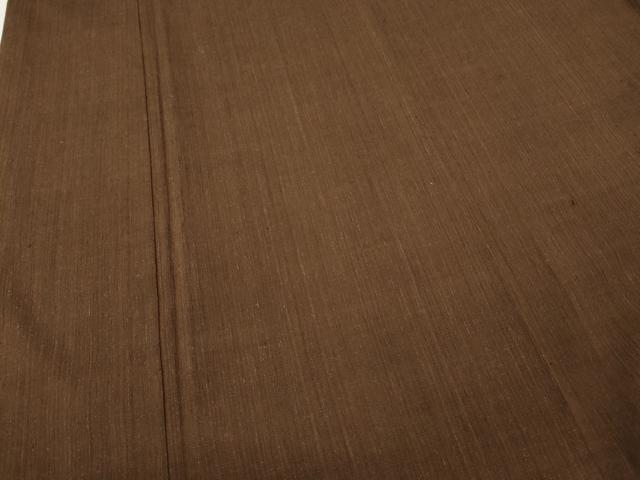 平和屋着物●上質な紬 枯茶色 正絹 逸品 CABK8340ut