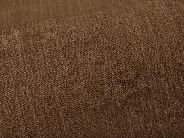 平和屋着物●上質な紬 枯茶色 正絹 逸品 CABK8340ut