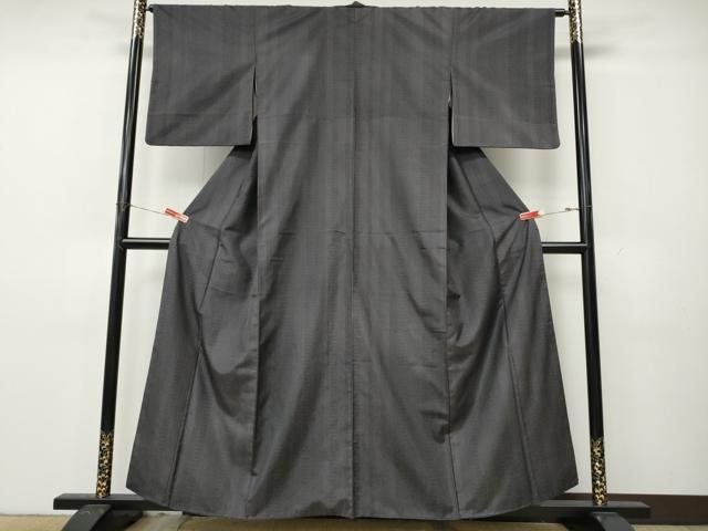 平和屋着物●江戸小紋 紬地 吉祥間道 正絹 逸品 CABK8358ut