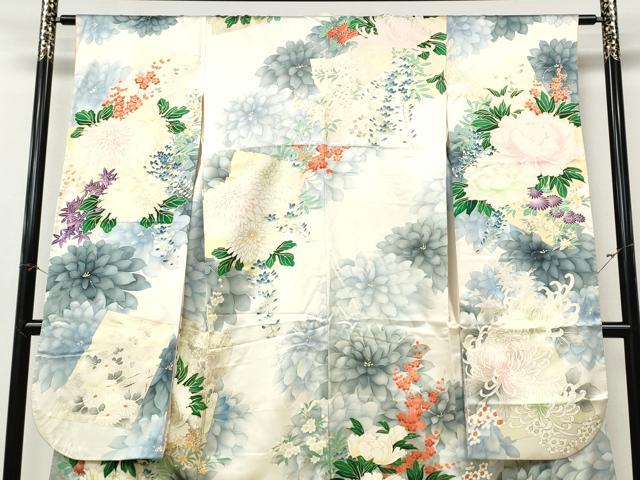 平和屋着物●豪華振袖 草花尽くし 金銀彩 正絹 逸品 CABK8360ut