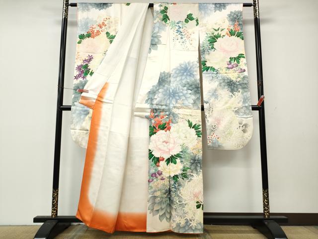 平和屋着物●豪華振袖 草花尽くし 金銀彩 正絹 逸品 CABK8360ut