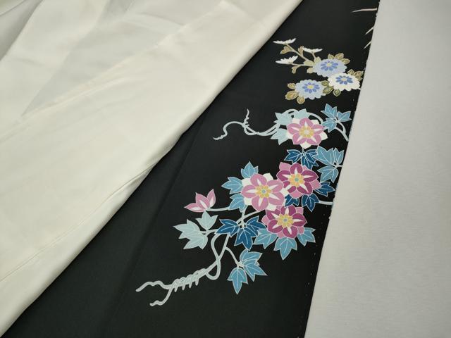平和屋着物●豪華黒留袖 友禅 作家物 童子遊び 花車文 正絹 逸品 CABK8367ut