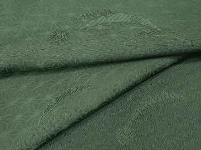 平和屋着物●上質な色無地 雪芝花地紋 薄青色 正絹 逸品 CABK8376ut