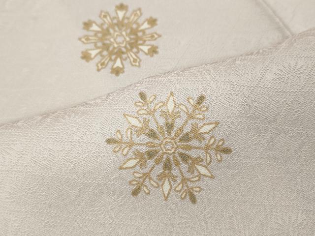 平和屋着物●上質な小紋 雪花文 金彩 さが美扱い 正絹 逸品 CABK8388ut