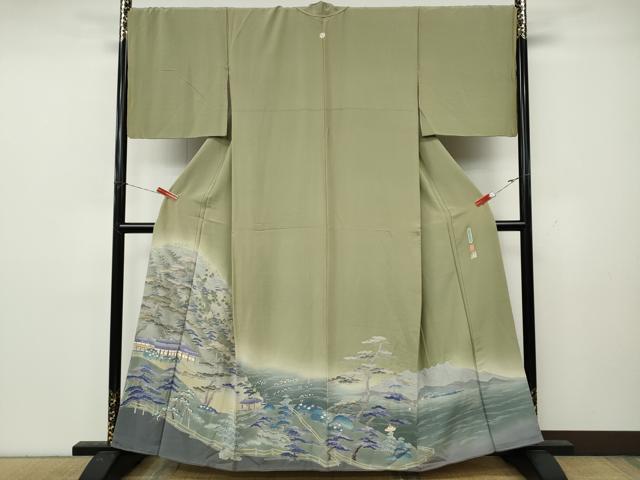 平和屋着物●本加賀友禅作家 白坂幸蔵 色留袖 桜島磯庭園 暈し染め 正絹 逸品 CABK8394ut