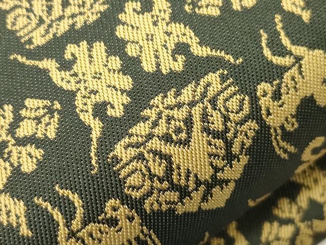 平和屋着物●龍村美術織物 たつむら 全通柄袋帯 三洋花卉文錦 正絹 逸品 未使用 CABK8402dy
