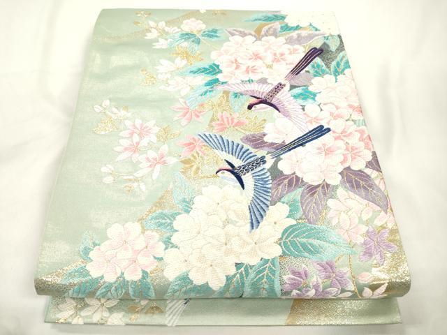 平和屋着物●六通柄袋帯 唐織 董風飛翔 金糸 正絹 逸品 CABK8422dy