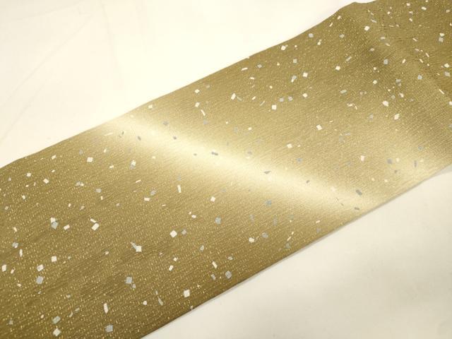 平和屋着物●九寸名古屋帯 霞文 金通し地 正絹 逸品 CABK8439dy