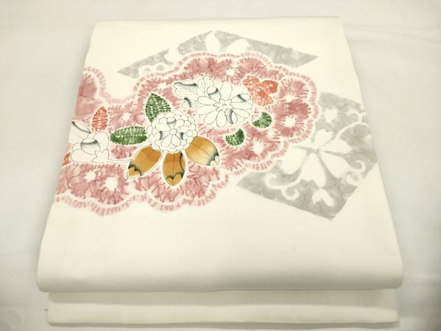平和屋着物●塩瀬 九寸開き名古屋帯 辻が花 正絹 逸品 CABK8454dy