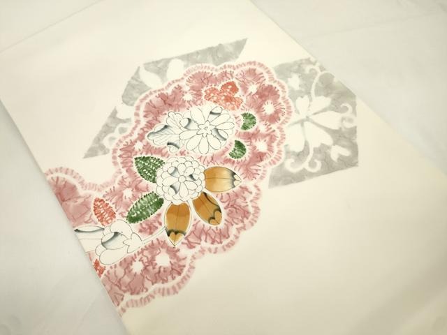 平和屋着物●塩瀬 九寸開き名古屋帯 辻が花 正絹 逸品 CABK8454dy