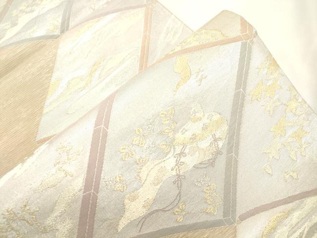 平和屋着物*夏物 六通柄袋帯 竜田川 金銀糸 正絹 逸品 CABK8473dy