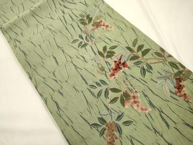 平和屋着物●銀座もとじ 中国三大刺繍 相良刺繍 総刺繍 太鼓柄袋帯 竜巻絞り 南天文 金糸 正絹 逸品 CABK8482dy