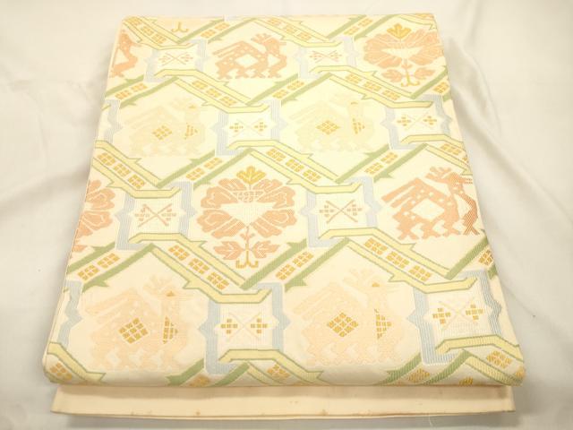 平和屋着物▼西陣 六通柄袋帯 有栖川 証紙付き 正絹 逸品 CABK8495dy