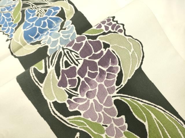 平和屋着物●六通柄袋帯 枝垂れ花文 正絹 逸品 CABK8503dy