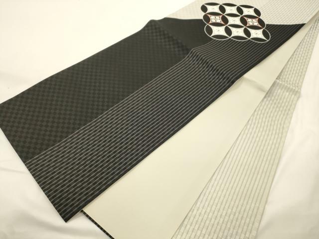 平和屋着物●太鼓柄 京袋帯 七宝花文 正絹 逸品 CABK8505dy