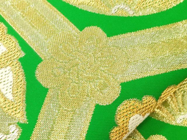 平和屋着物●西陣 川島織物 六通柄 京袋帯 亀甲花文 金銀糸 正絹 逸品 CABK8507dy