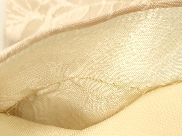 平和屋着物●博多織 鵬翔 全通柄袋帯 纐纈 ふくれ織 草花文 正絹 逸品 CABK8508dy