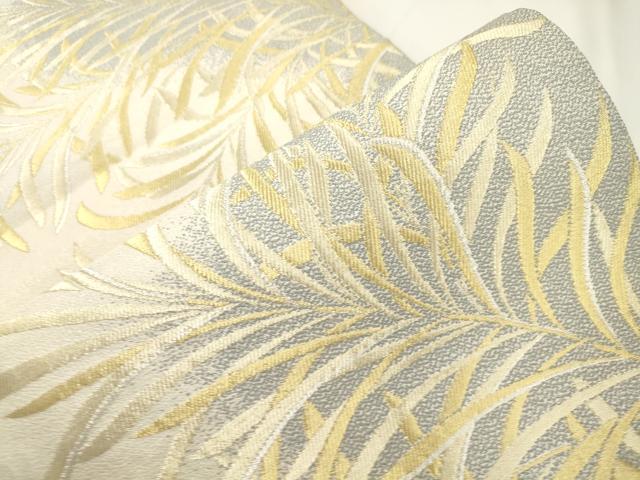 平和屋着物●全通柄袋帯 草木文 金銀糸 正絹 逸品 CABK8522dy