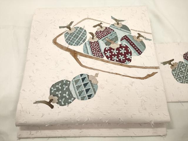 平和屋着物▼九寸名古屋帯 髭紬 ろうけつ染め 成り物 正絹 逸品 CABK8526dy