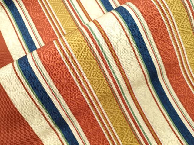 平和屋着物●本場筑前博多織 八寸名古屋帯 草花間道 名古屋仕立て 正絹 逸品 CABK8557dy