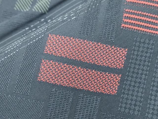 平和屋着物●六通柄袋帯 幾何学文 正絹 逸品 CABK8558dy
