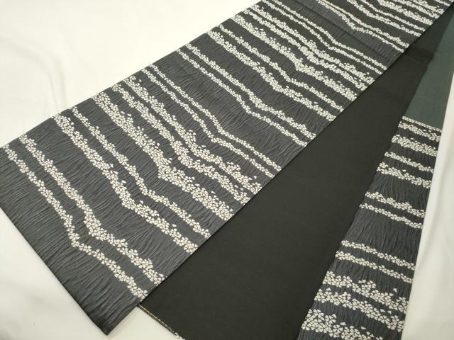 平和屋着物●袋帯 螺鈿 経よろけ織 横段小桜文 金彩 正絹 逸品 CABK8562dy