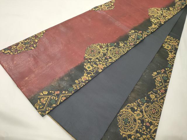 平和屋着物●TOKI志すい キモノモードオリジナルブランド 六通柄袋帯 草花文 金糸 引箔 正絹 逸品 CABK8568dy