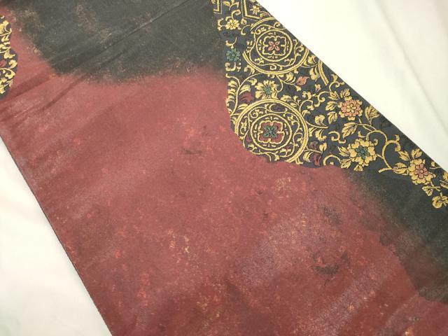 平和屋着物●TOKI志すい キモノモードオリジナルブランド 六通柄袋帯 草花文 金糸 引箔 正絹 逸品 CABK8568dy