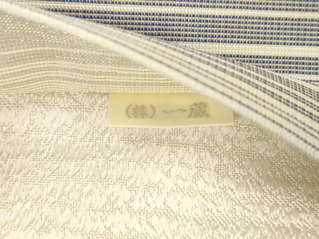 平和屋着物●両面 太鼓柄袋帯 幾何学文 銀通し地 正絹 逸品 CABK8579dy