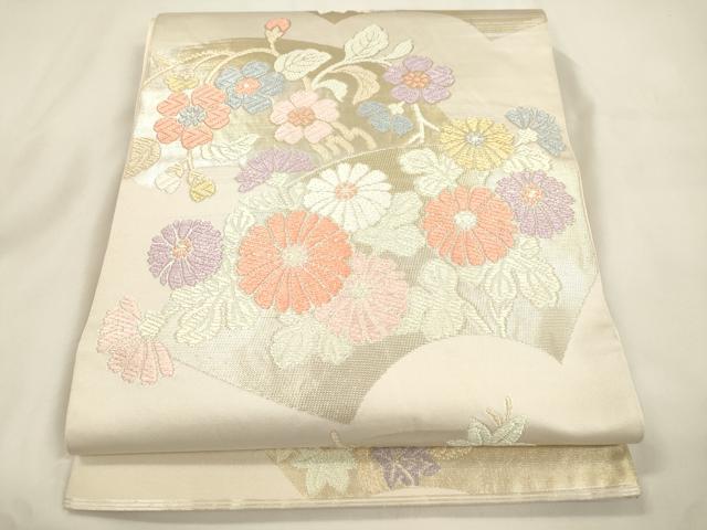 平和屋着物●西陣 川島織物 六通柄 本袋帯 唐織 地紙草花文 金糸 正絹 逸品 CABK8602dy