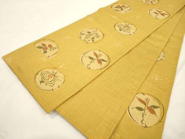 平和屋着物●名門木屋太 今河織物 六通柄袋帯 草花丸文 正絹 逸品 CABK8612dy