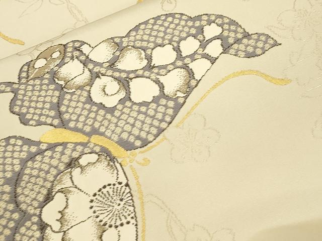 平和屋着物●西洞院辻が花 大脇一心 六通柄袋帯 舞蝶文 金糸 正絹 逸品 CABK8617dy