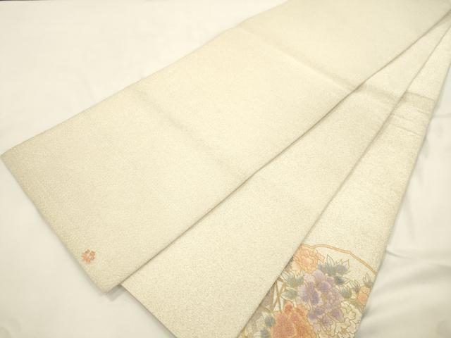 平和屋着物●綴れ 太鼓柄袋帯 蜀江花文 金彩 正絹 逸品 CABK8631dy