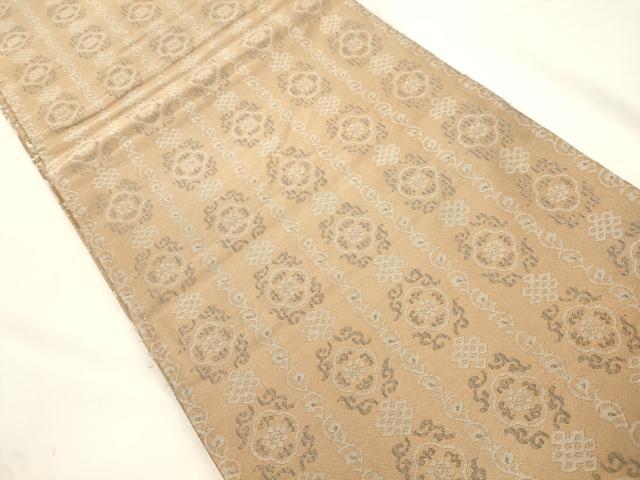 平和屋着物●両面 全通柄袋帯 ゆい夢 動物花文 正絹 逸品 CABK8634dy