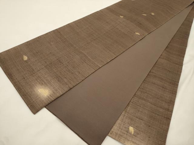 平和屋着物●インド・アッサム 野蚕糸 手織 ムガシルク 太鼓柄袋帯 竹屋町刺繍 下駄 舞桜文 金糸 正絹 逸品 CABK8661dy