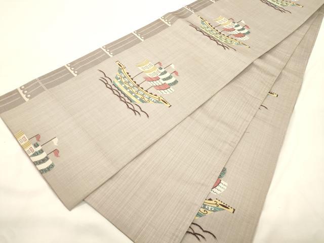 平和屋着物●六通柄 本袋帯 欧風 正絹 逸品 CABK8666dy