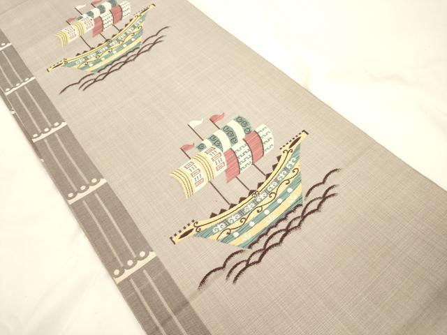 平和屋着物●六通柄 本袋帯 欧風 正絹 逸品 CABK8666dy