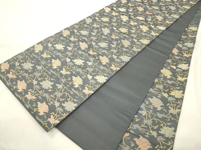 平和屋着物●西陣織 陰山織物謹製 箔屋清兵衛 六通柄袋帯 草木染 欧亜吉祥文 金糸 正絹 逸品 CABK8667dy
