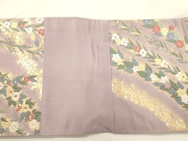 平和屋着物●つけ帯 唐織 秋陽の苑 金糸 正絹 逸品 CABK8717dy