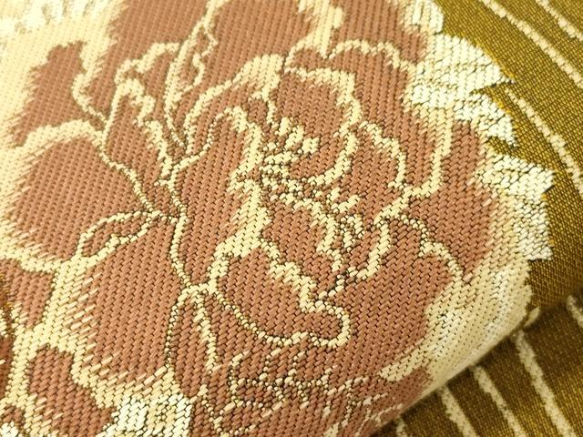 平和屋着物●半幅帯 草花丸文 正絹 逸品 CABK8738dy