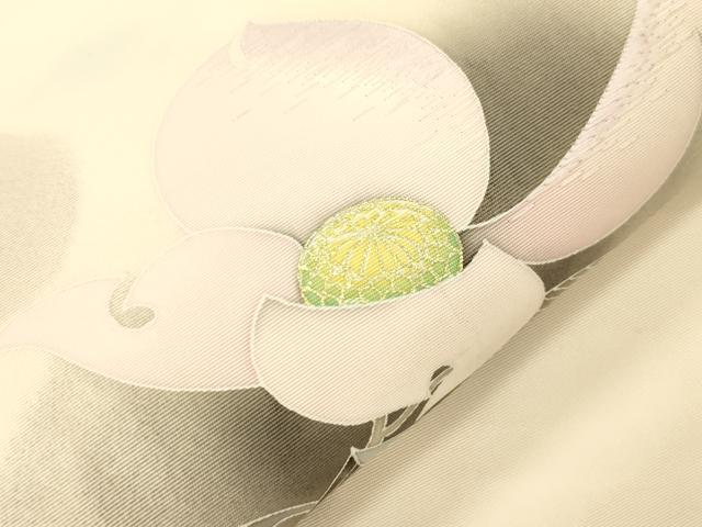 平和屋着物●鎌倉友禅 坂井教人 日本工芸会正会員 塩瀬 九寸開き名古屋帯 草花文 正絹 逸品 CABK8761dy