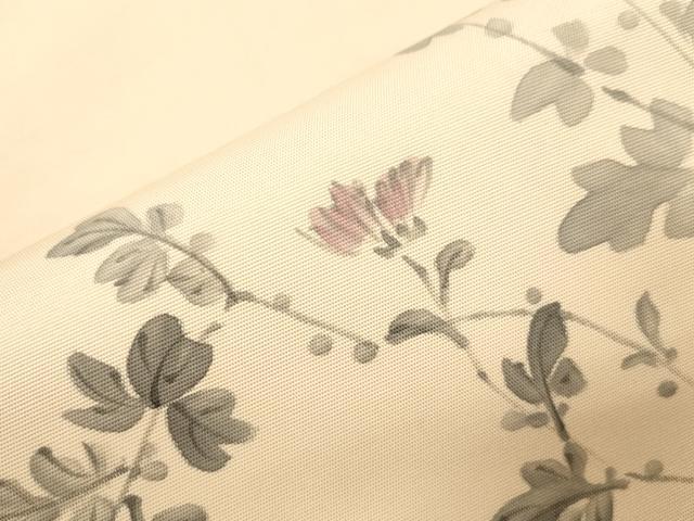 平和屋着物▼九寸名古屋帯 手描き 草花文 CABK8774dy