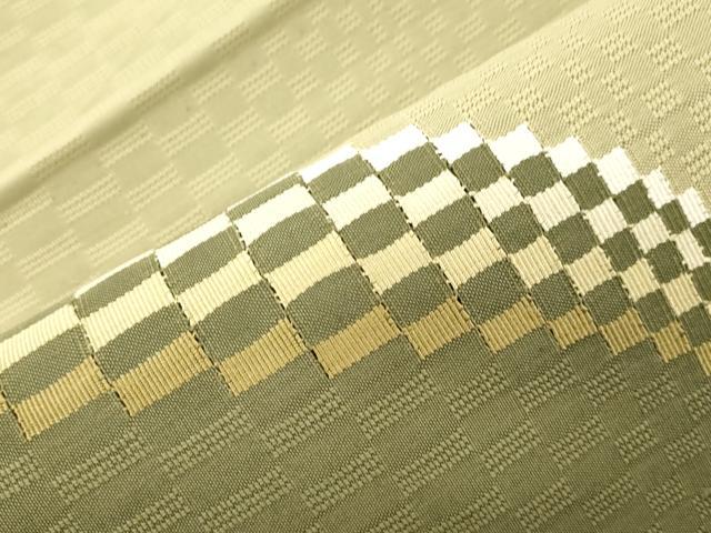 平和屋着物●綴れ 八寸名古屋帯 幾何学文 正絹 逸品 CABK8779dy