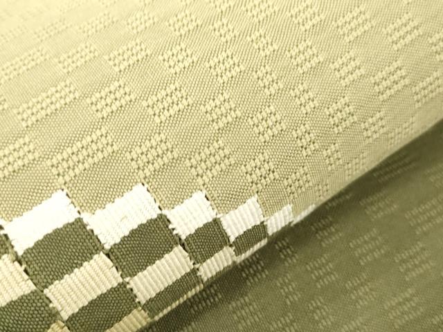 平和屋着物●綴れ 八寸名古屋帯 幾何学文 正絹 逸品 CABK8779dy