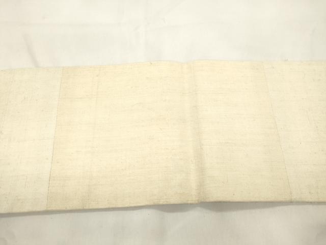 平和屋着物●九寸名古屋帯 紬地 草花間道 正絹 逸品 CABK8792dy