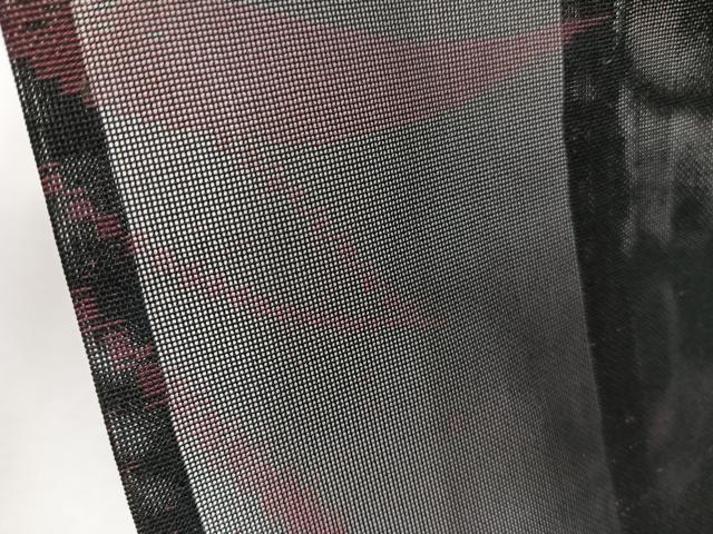 平和屋着物*夏物 小紋 紗 舞花文 黒地 銀糸 正絹 逸品 CABK8806xi