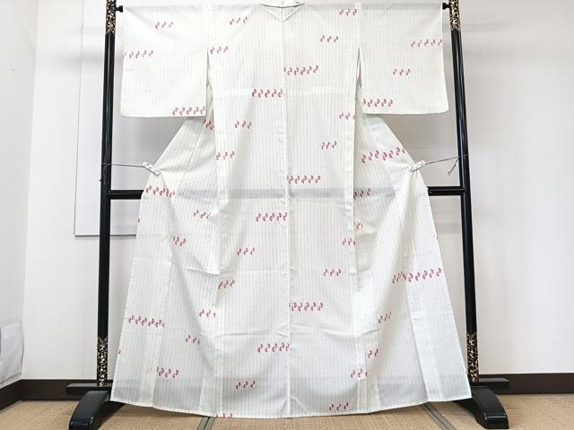 平和屋着物*夏物 小紋 絽 間道 洗える着物 CABK8821xi