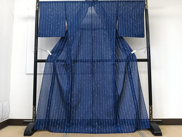 平和屋着物*夏物 小紋 絽 抽象文 洗える着物 CABK8823xi