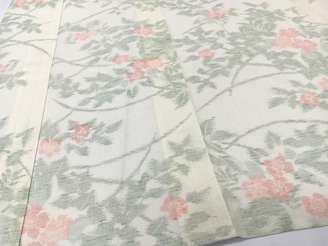 平和屋着物*夏物 小紋 紗 芝草花文 CABK8825xi