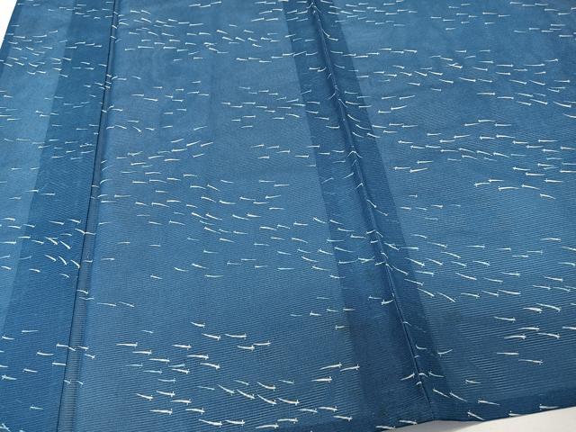 平和屋着物*夏物 小紋 絽 魚 洗える着物 CABK8831xi